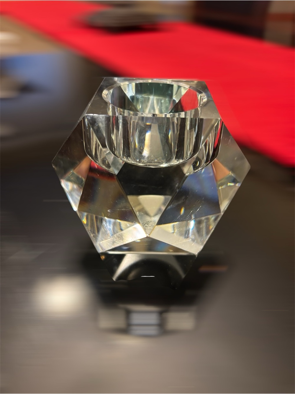 Rosenthal Clear Faceted Crystal Tealight Holder - Picture 5 of 6